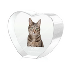 Personalized Engraved Pet Crystal Heart without LED Base