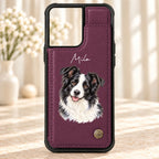 Personalized leather flip wallet
