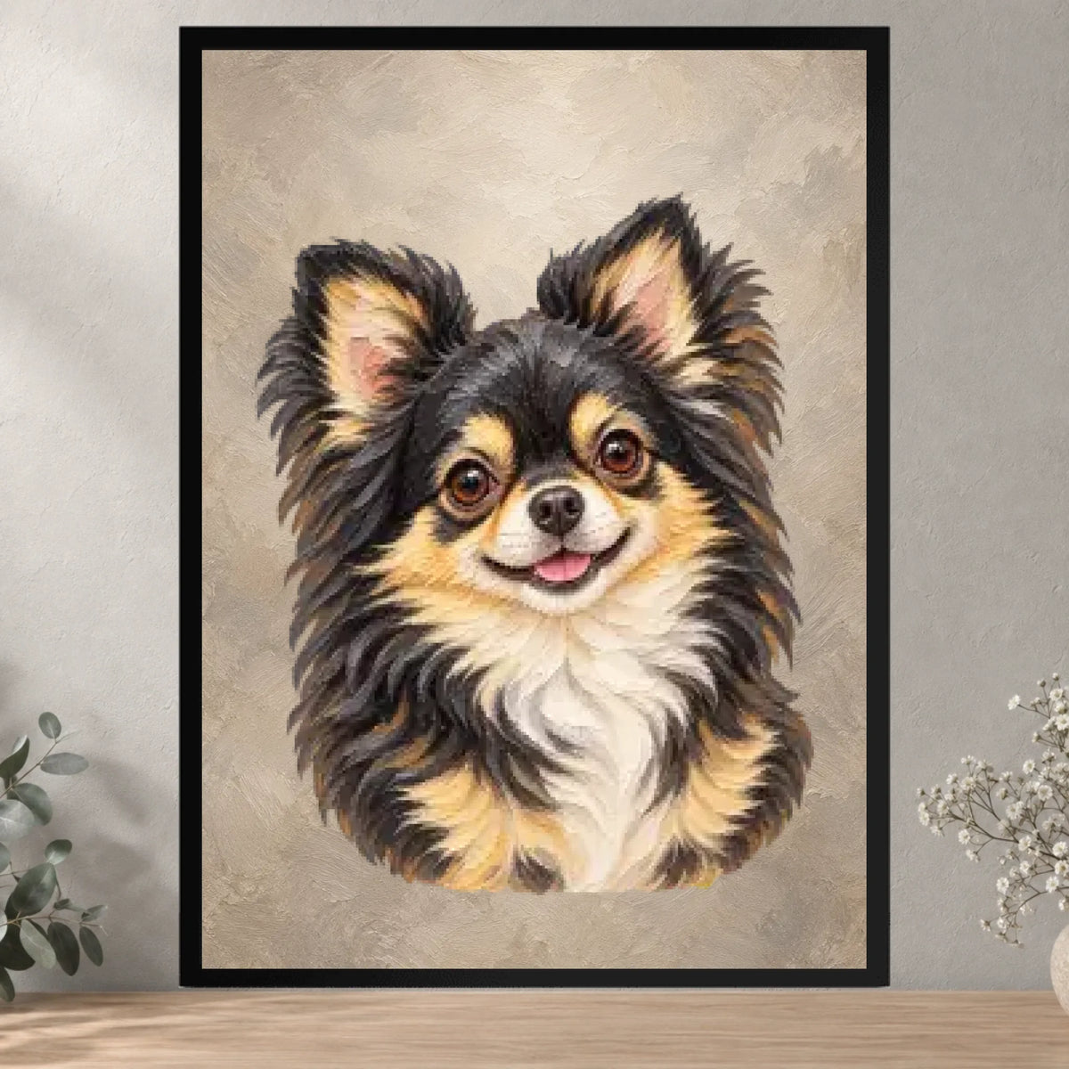 Watercolor Pet Family — Black — all sizes