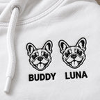 Close-up embroidery mockup — example personalized design