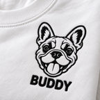 Close-up embroidery mockup — example personalized design