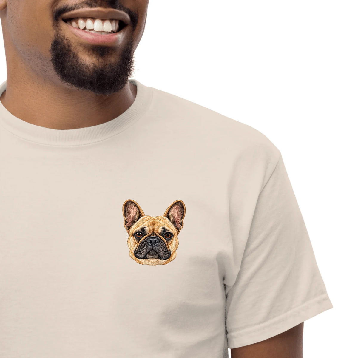 Custom Color Embroidered Pet Portrait T-Shirt