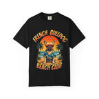 French Bulldog Beach Club T-Shirt — Retro Tropical Dog Tee