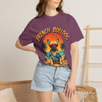 French Bulldog Beach Club T-Shirt — Retro Tropical Dog Tee