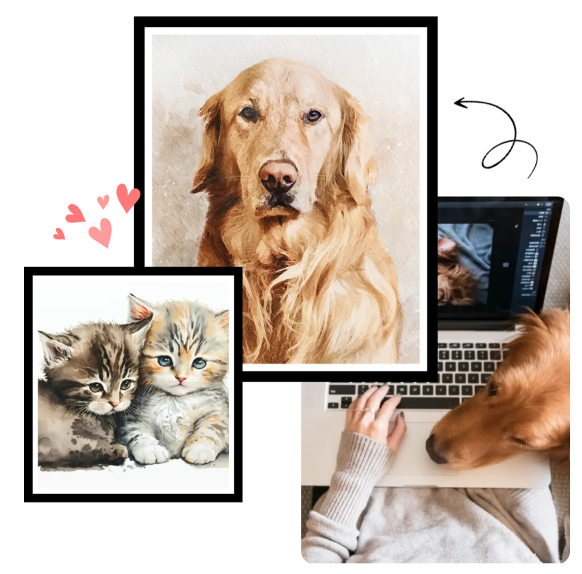 custom pet portrait 