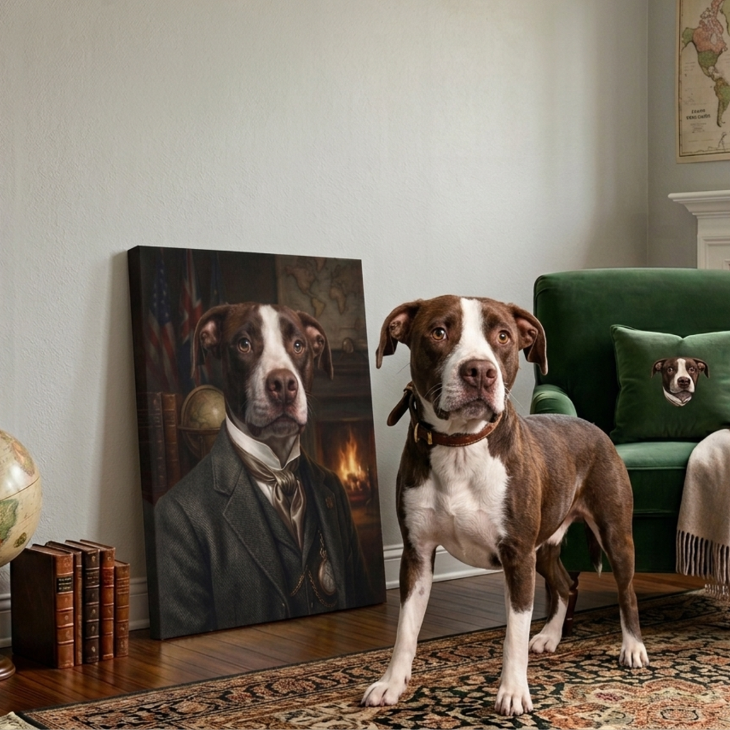 The Baron – Custom Pet Portrait Canvas