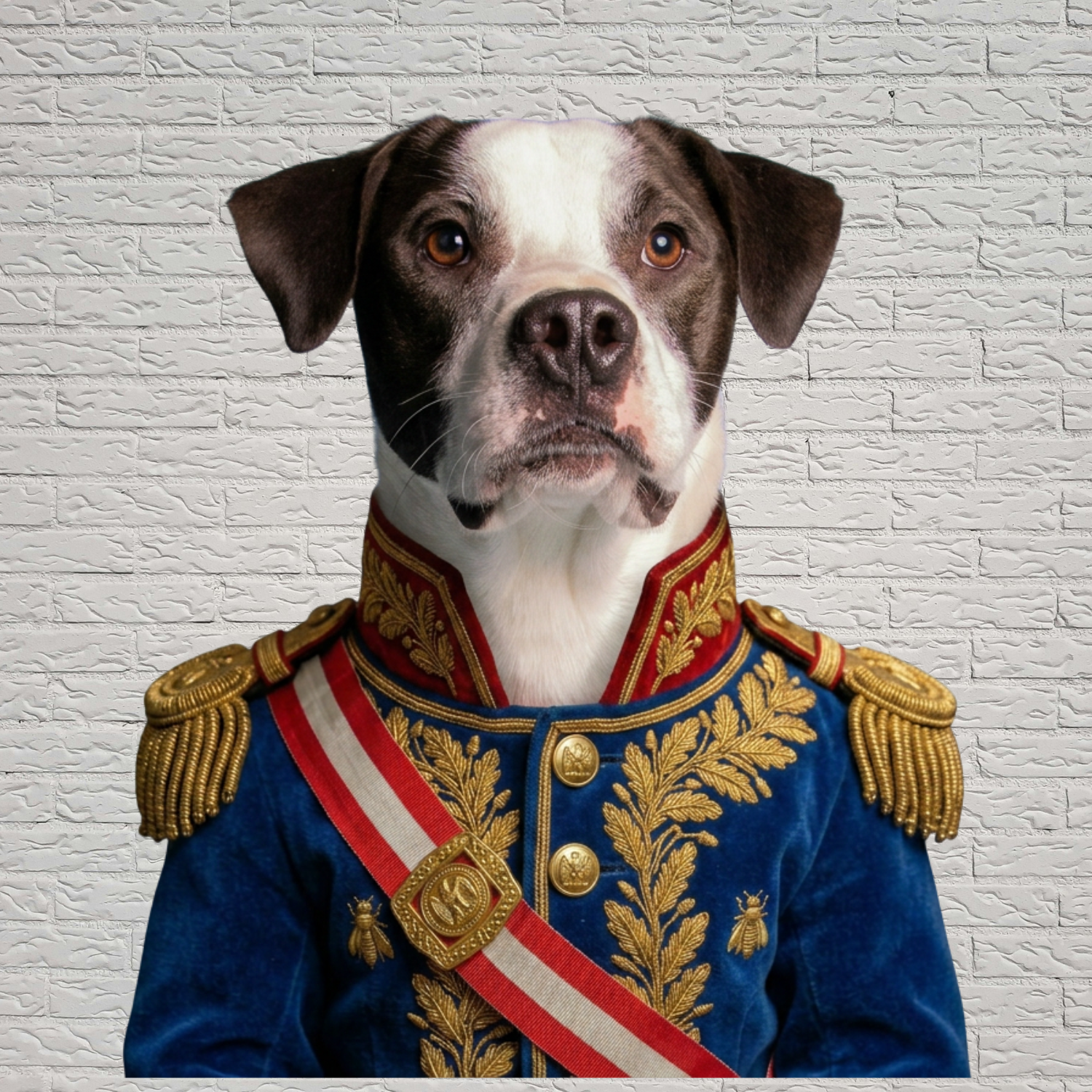 Custom Pet Portrait Canvas — Royal Poodle Art Print