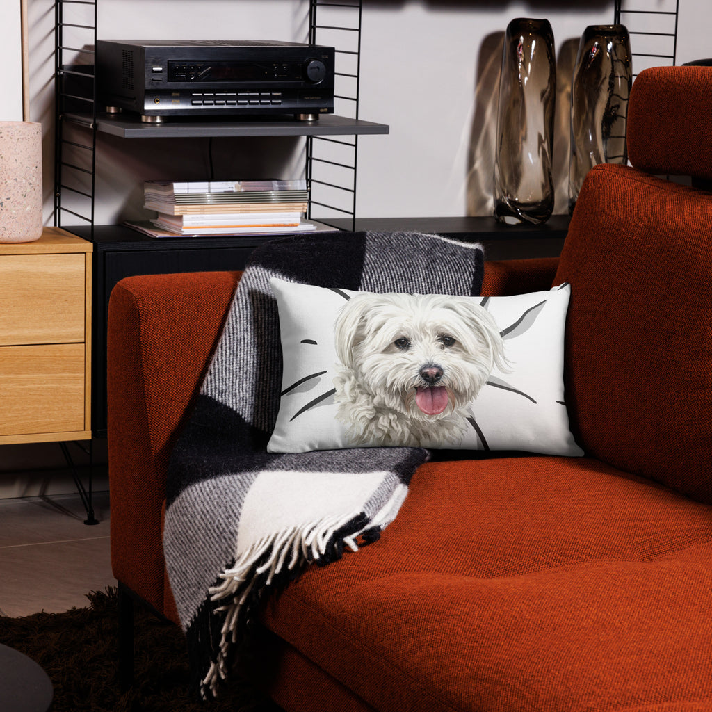 High-definition print detail on custom dog pillow