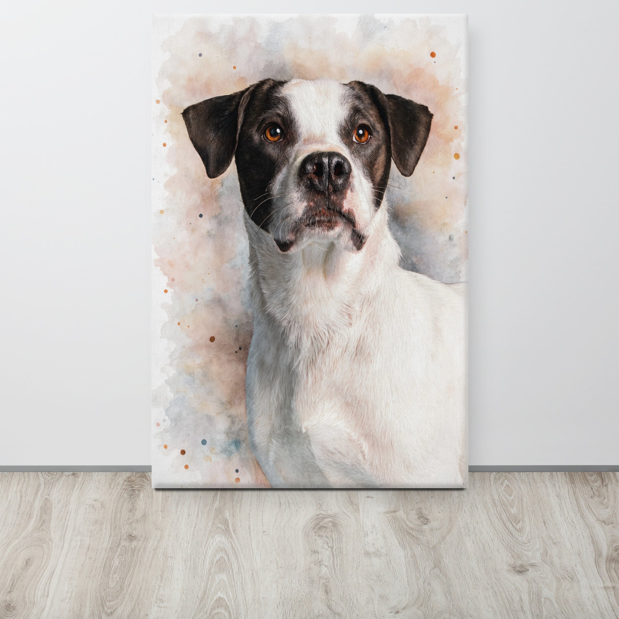 Unframed custom watercolor pet portrait print – personalized cat or dog art from photo