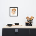 	Watercolor pet portrait in black frame, 8x10 inch – PetArtHaus