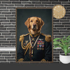  Custom Labrador canvas print displayed above a fireplace as a heartfelt dog lover gift
