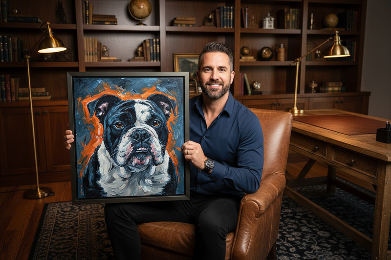 Male Pets – Man with Dog Portrait