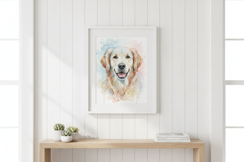 Watercolor Pet Portrait – Dog